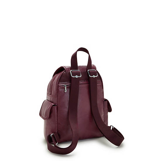 Kipling City Pack Mini Klassieke Metallic Rugzak Bordeaux | België 1735TC